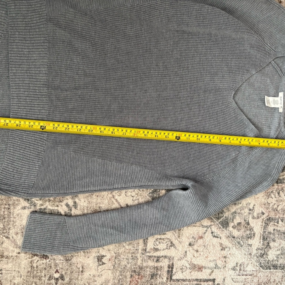 Matty M Women's V-Neck Sweater in Gray - Picture 4 of 6